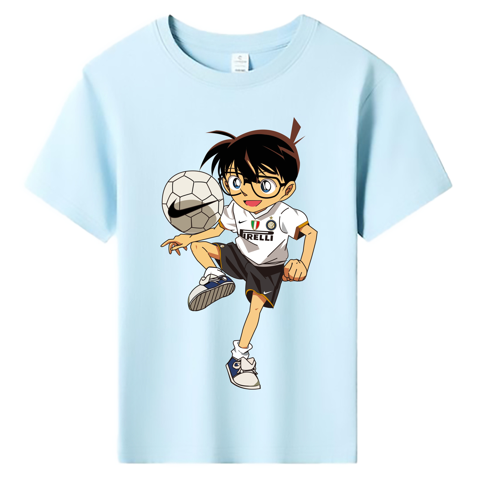 （画像用） 名探偵コナン 江戸川 コナン Detective Conan Conan Edogawa 綿100％キッズTシャツ（フロントプリント）
